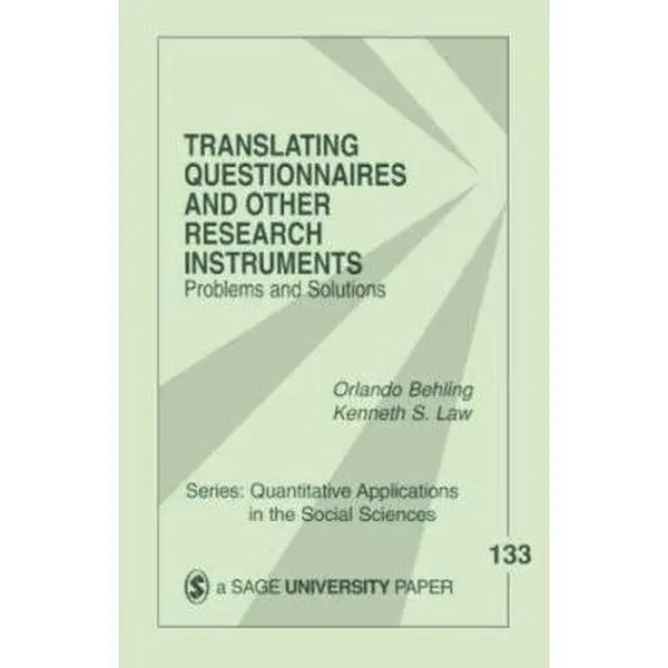 USED-Translating Questionnaires and Other Research Instruments: Problems and Solutions by Behling, Orlando (Paperback)