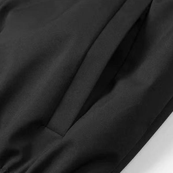 Men's Black White Striped Sport Jacket - Zipper Closure, Lightweight, Retro Casual Sports Style