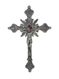 Silver Wall Crucifix (12")
