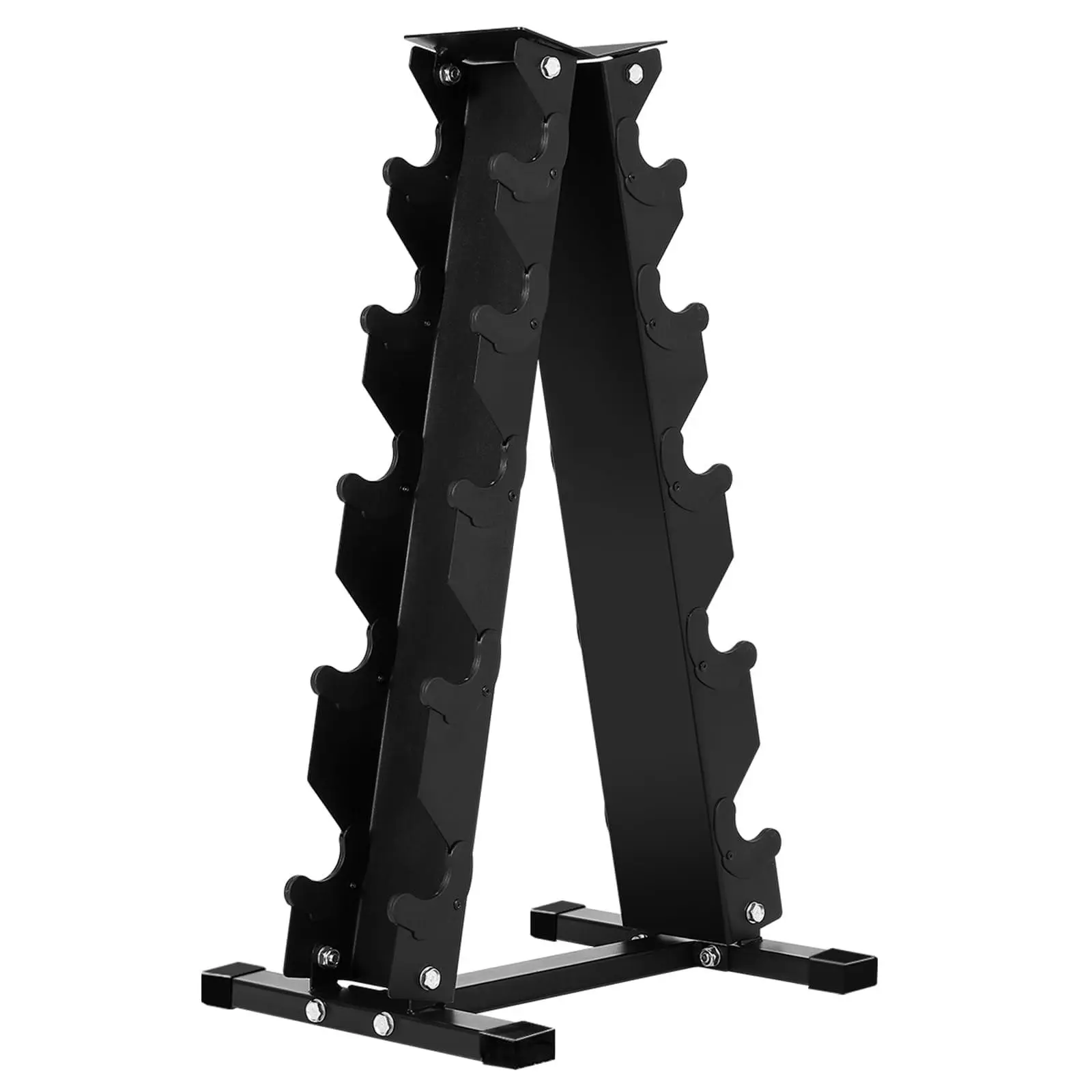 GARVEE Heavy-Duty 5-Tier Dumbbell Rack Stand for Home Gym – Large Capacity Rust-Resistant Steel Weight Organizer – Non-Slip Stabilizing Base – Multi-Layer Barbell & Dumbbell Storage – Five Layers