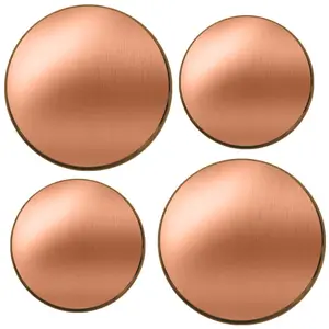 212 MAIN Household Durable Tin-Made Electric Burner Covers, 4 Copper Pieces for Enhancing Kitchen Appliance Appearance