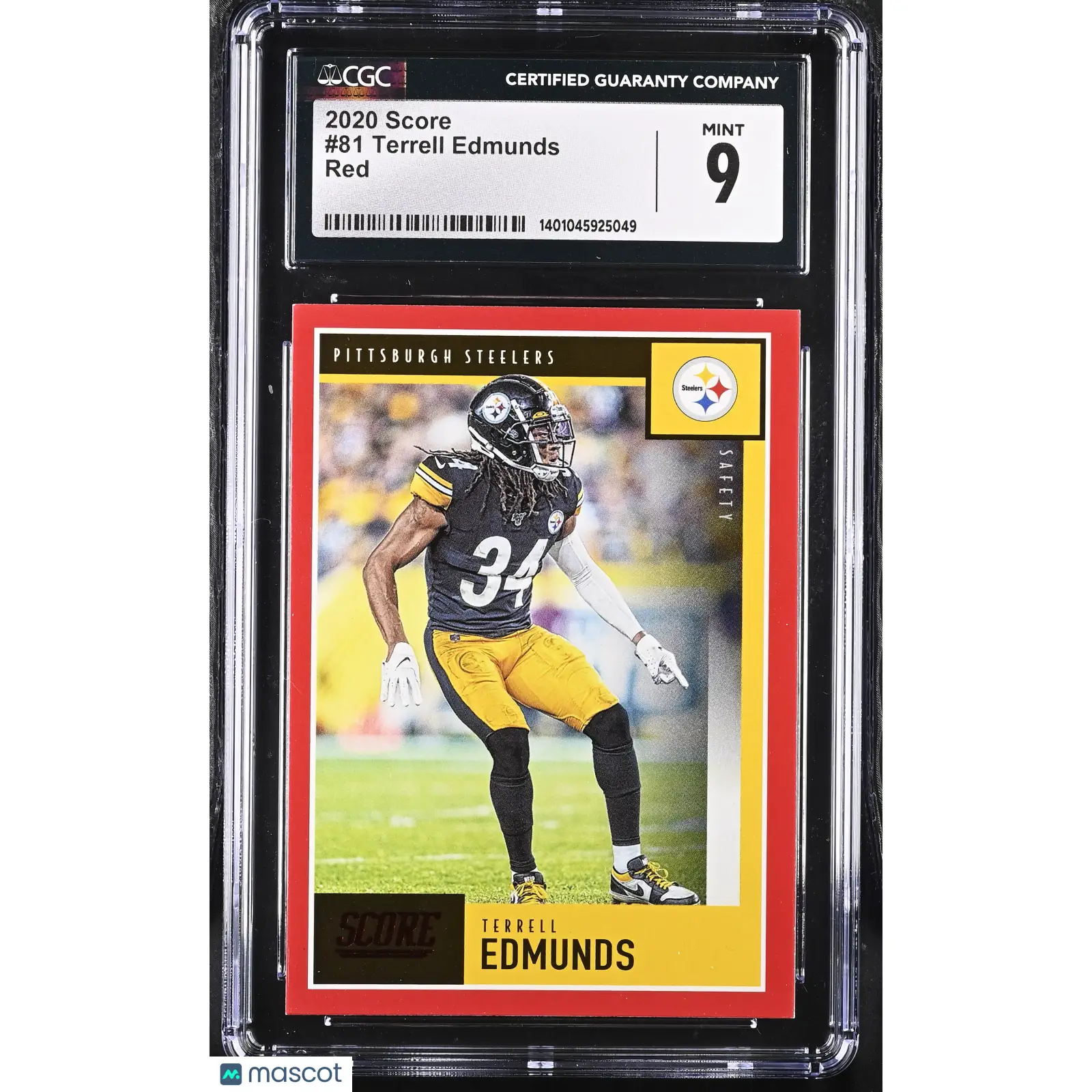 Terrell Edmunds CGC 2020 Score #81 Red Football 9