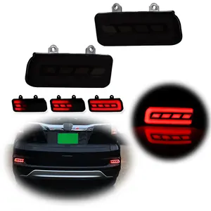 2pcs Smoked Rear Bumper Reflector LED Tail Brake Signal lamps Lights For 2015 2016 Honda CRV, Replace OEM 33505T1WA01, HO1185108