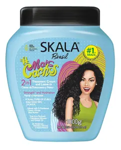 Skala Expert Mais Cachos 2 in 1 Treatment Cream & Leave In Conditioner for Curly Hair Vegan Shea Butter Castor Oil Deep Hydration Softening Anti Frizz 1000g