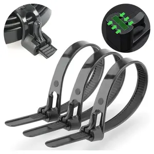100pcs Reusable and Releaseable Portable Wire Cable Ties, High Strength and Durable, Cable Organizer Suitable for Various Scenarios, Reusable Cable Ties