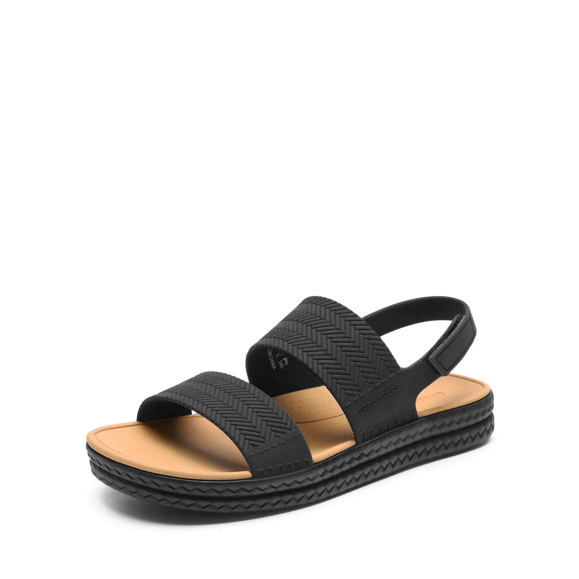 DREAM PAIRS Women's Strap Flat Sandals - Lightweight Summer Walking Shoes, Flipflop Alternative, Comfortable Beach Footwear, Dressy Platform Sandals for Women, Lightweight Sandals