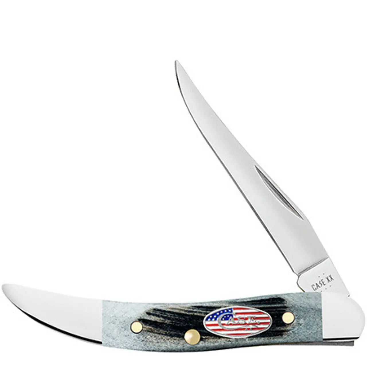 Case 53064 Texas Toothpick Kitchen Knife, 2.25" Length Steel Blade, American Flag Stars and Stripes Design