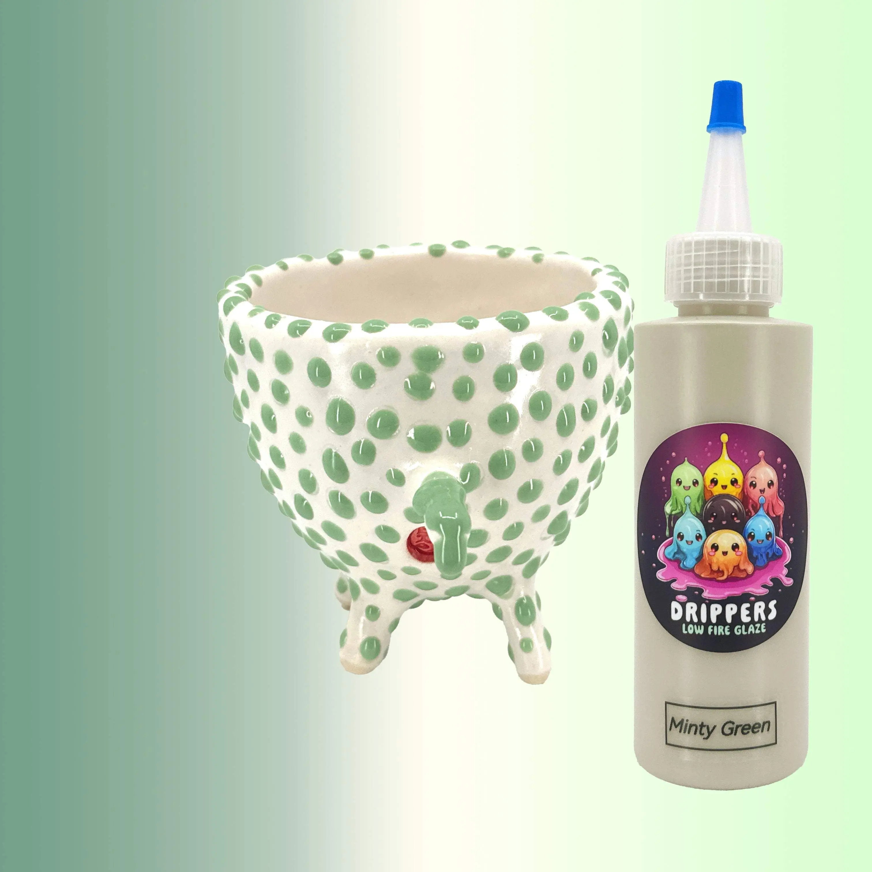 Minty Green Gloop Glaze for Ceramics
