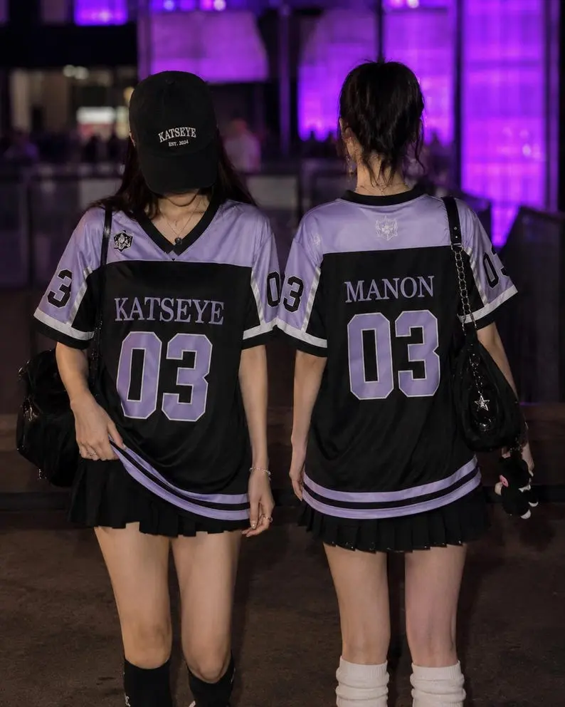 Custom KATSEYE Jersey, Kpop Concert Shirt, Personalized Name Number Tee, Gift for Pop Fan