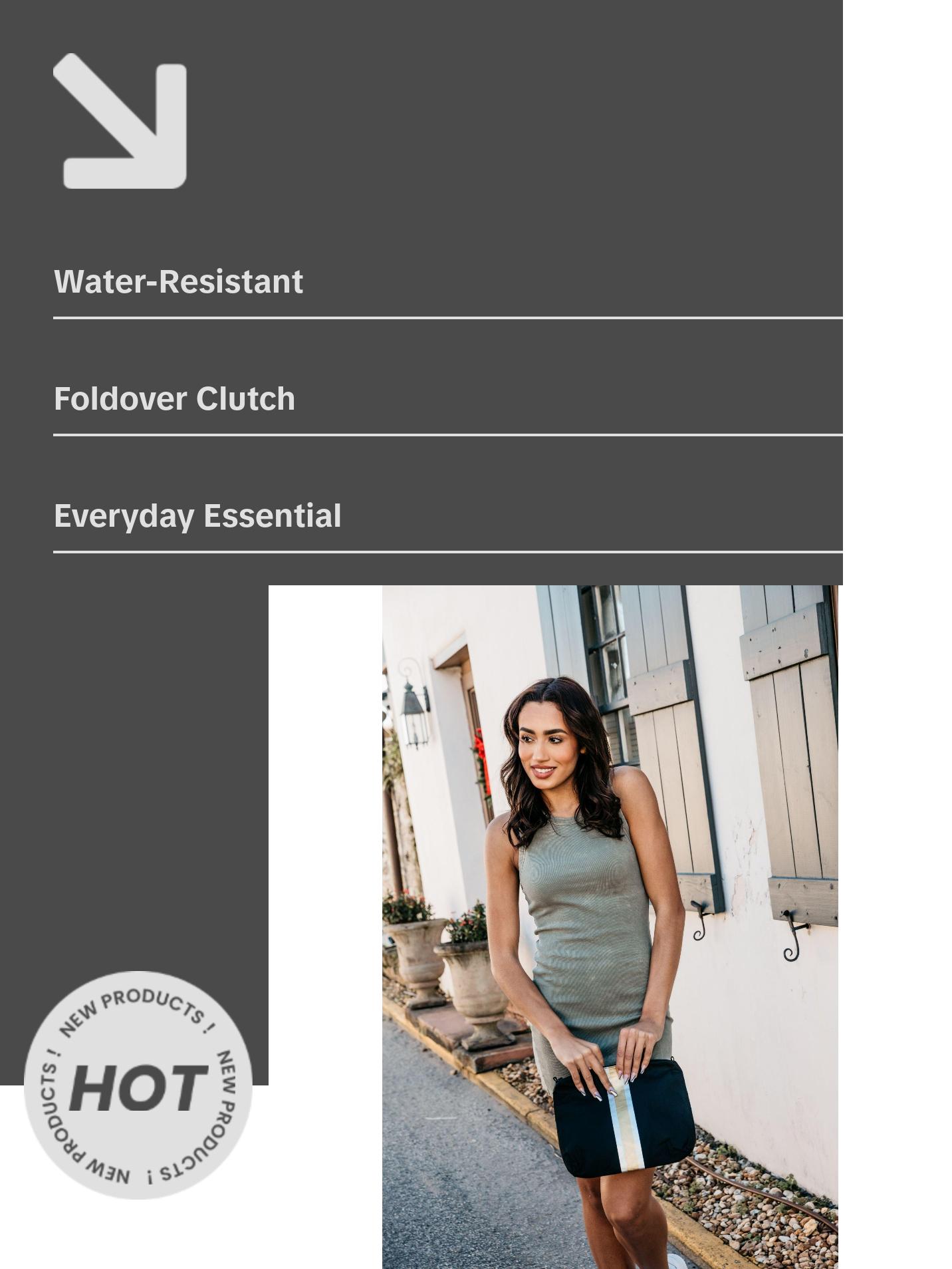 Everyday Purse Essentials Three Pack - Black, Gold, and Silver