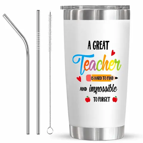 Teacher Appreciation Gifts Set for Women, Includes Teacher Appreciation Cup & Weekly Supplies, Perfect School Gift for Teachers, Stainless Steel Thermos, Insulated Tumbler Cup, Hydration Tumbler, Insulated Cups