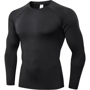 Men's Compression Shirts Long Sleeve Workout Gym T-Shirt Running Top Cool Dry Sports Baselayer Undershirts