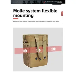 Outdoor Mountaineering Tactical Storage Bag for Odds and Ends, Camouflage Military Enthusiast Drawstring Waist, Combat Recovery Bag, Sports Bag