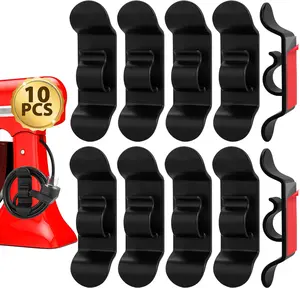 Cord Organizer for Appliances,10Pcs Black Appliance Cord Wraps | Small Cord Winder Cord Holder Wire Wrapper for Appliance,Kitchen Gadgets Stick on Pressure Cooker, Mixer, Blender,Air Fryer