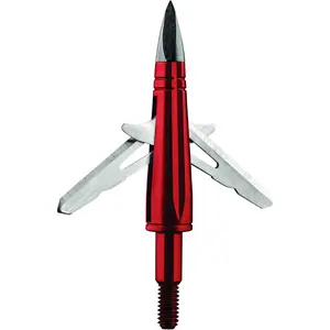 EVO-X CenterPunch Broadhead Red - Pack of 3 100-Grain Rear-Deploying Design