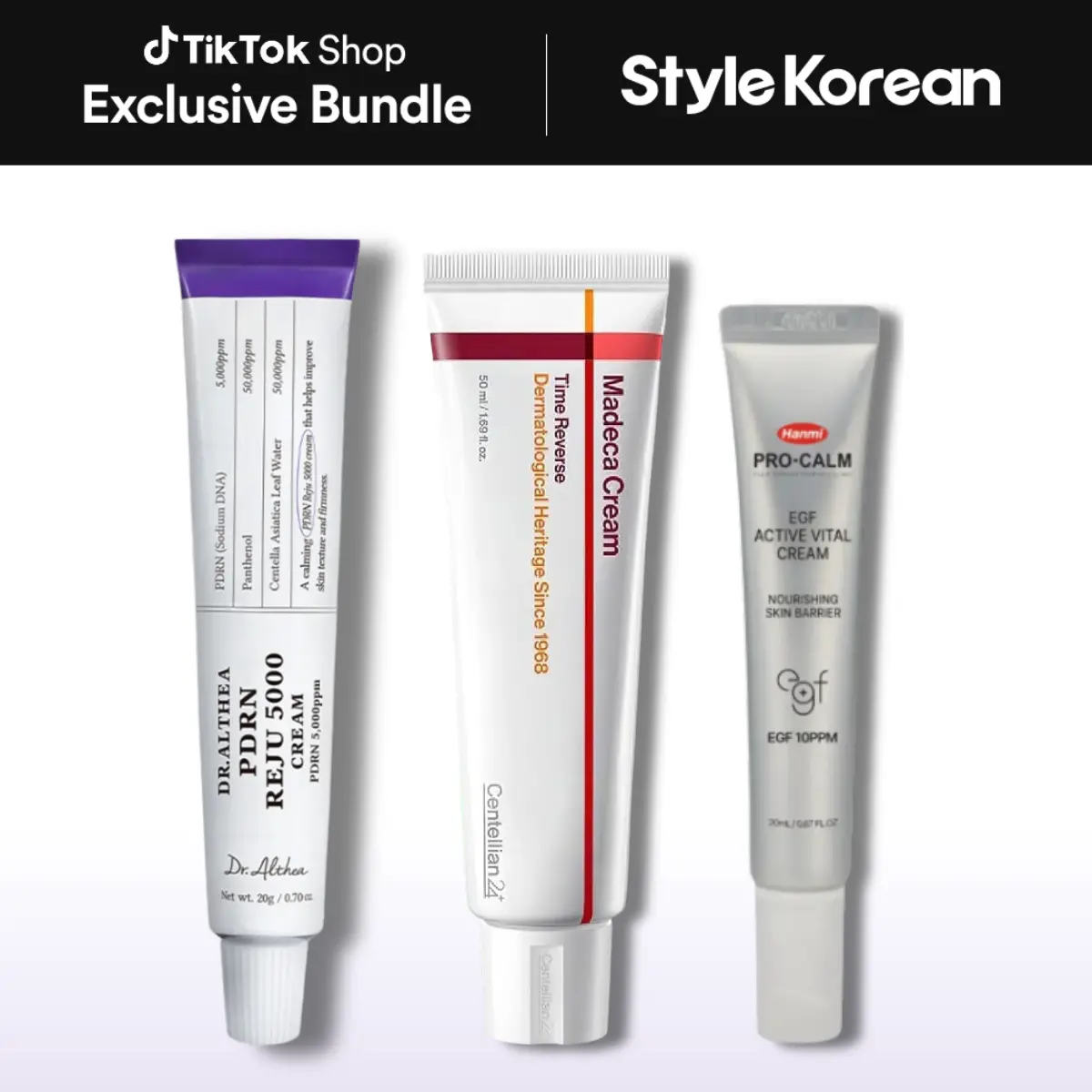 [StyleKorean] Korea Pharmacy Cream Set Must Have (Centellian24 Madeca Cream Time, Dr.Althea PDRN Reju Cream, Pro-Calm EGF Cream)