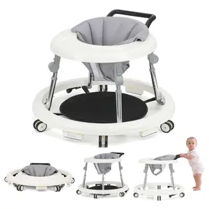 9 adjustable  Foldable baby walker | Multi-functional activity center for 7-18 months baby | Smooth wheels for easy movement! Floorwalker Infant Seat