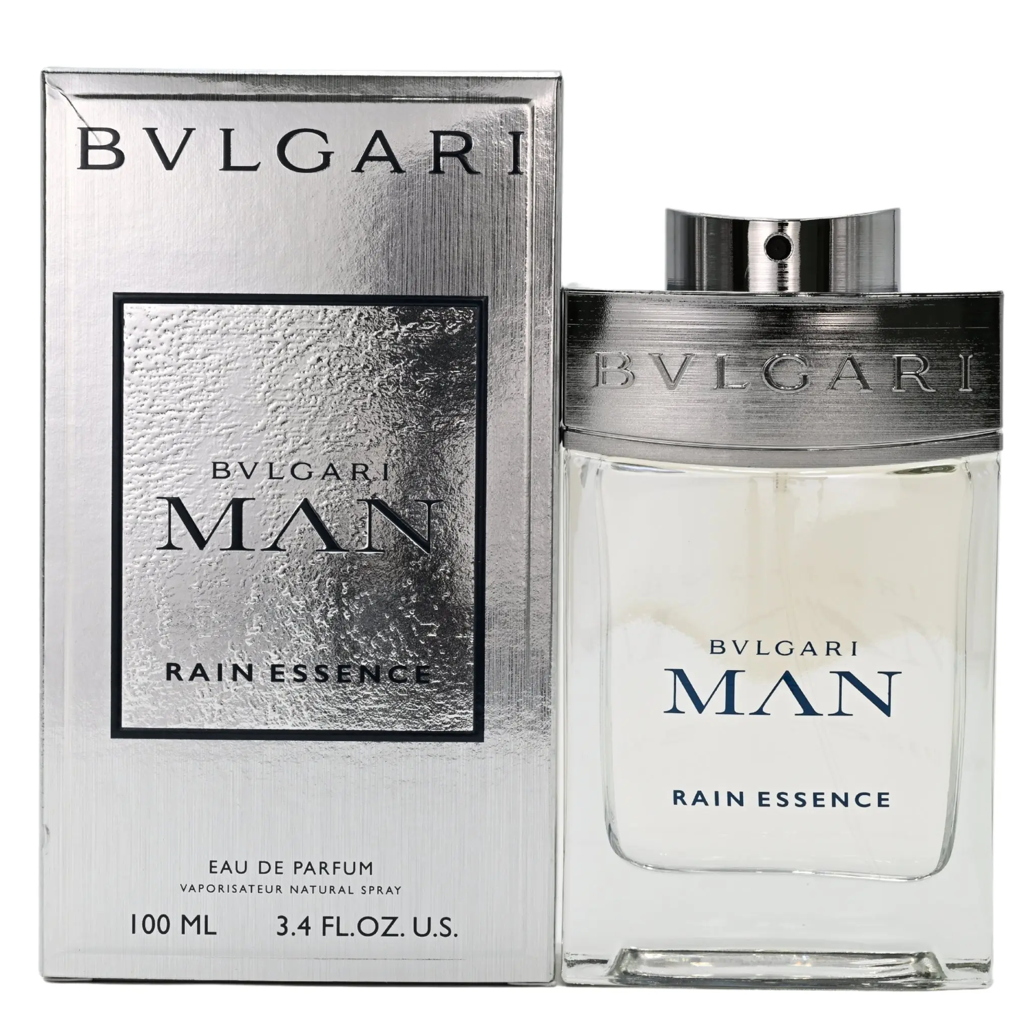 Bvlgari Rain Essence Invigorating Luxurious EDP Men's Cologne - 3.3/3.4 oz, Non-Sweet Orange-Scented Alcohol-Based Boxed Fragrance, New in Box, Invigorating Fragrance, Luxurious Edp Fragrance
