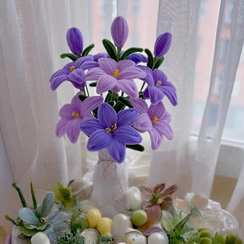 410-Piece Multi-Color Lilly Twisting Pipe Cleaner Craft Kit for DIY Projects, Perfect for Mother's Day, Graduation, Christmas Gifts, and Floral Decoration