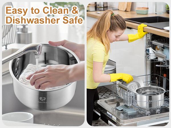 MORIKEY No Spill Dog Water Bowl 4.5L Large Capacity Slow Drinking Pet Bowl with Floating Disk Stainless Steel Easy Clean