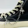2pcs Star Pendant Shoe Chains, Detachable Buckle Design, DIY Boot Decoration Accessories, Casual Style Shoes Chain for All Seasons Chain Shoe Charms