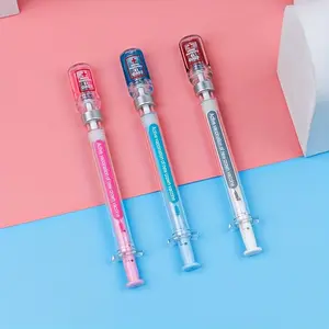 Creative Novelty Syringe Shaped Stationery Set, 0.5mm Ink Cute Gel Pens, Ideal for Writing & Drawing, Perfect Gift Idea