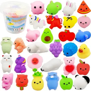30 Pcs Mochi Squishy Toy Animal Fruit Squishies Toys Party Favors New Year's Day /Valentine's Day/Christmas Gifts