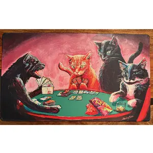 Cats Playing Magic the Gathering TCG Playmat Mousepad Anime Monster Gaming Mouse Pad Anime Desk Mat Office