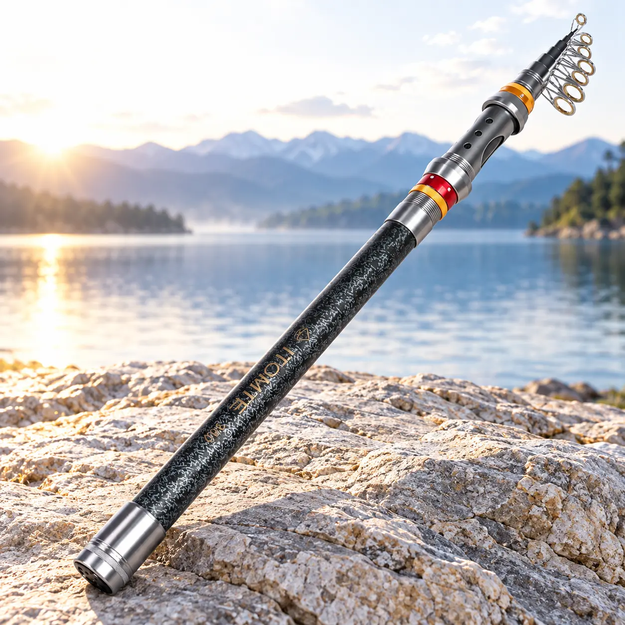 ITOMTE Portable Telescopic Foldable Sea Fishing Rod - Lightweight Solid Body Collapsible Pole with Non-Slip Handle (6.9ft,9.8ft,11.8ft), Compact Storage Gear, Unisex Father’s Day Gift for Anglers, Home Outdoor Accessory