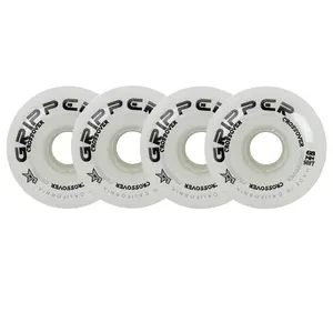 Labeda Roller Hockey Wheels - Gripper Crossover 68mm 76A White (4-Pack)