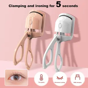 Electric Eyelash Curler Set with USB Cable, Modern Beauty Eye Device, Eyelash Makeup Tool, Clamp-Type Heated Eyelash Curler - Quickly Curls Eyelashes for Perfect Volume and Effortless Definition, Suitable for Women at Home and While Traveling
