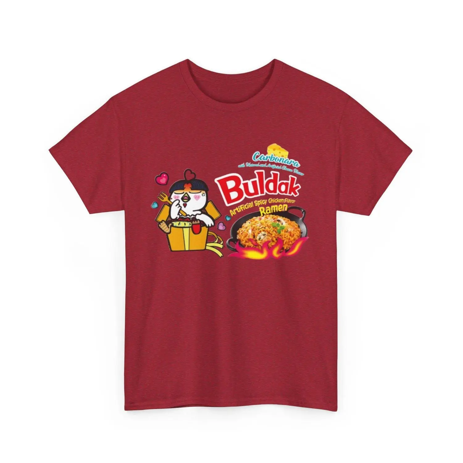 Spicy Buldak Ramen T-Shirt - Korean Food Lover's Gift, Funny Ramen