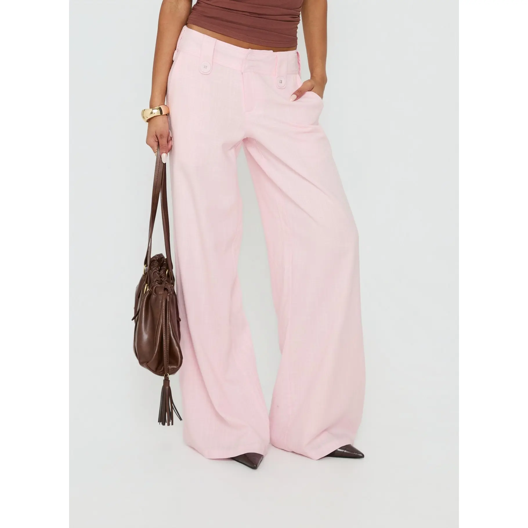 Pedra Wide Leg Pant Pink