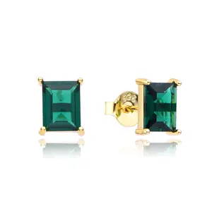 Emerald Cut Studs