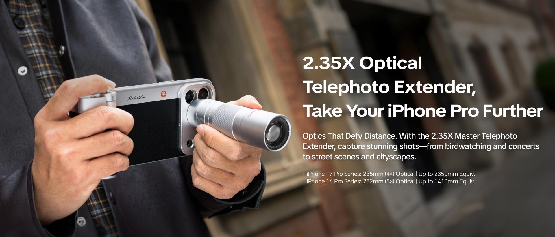 PGYTECH RetroVa Grip Kit for iPhone 17 Pro, Vintage Leather-Style Phone Case with Camera Grip, External MicroSD Recording, Bluetooth Remote Control for Photography/Daily Vloggers/Travel