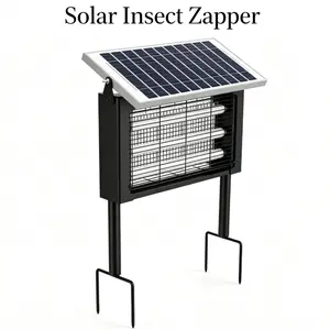 Solar USB Rechargeable Mosquito Zapper, Indoor Outdoor Dual-Use Insect Killer Light, Waterproof UV Bug Trap for Patio Yard