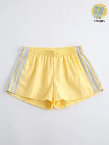 Summer Refreshing Dopamine Series Striped Gym Shorts, Casual Loose-Fitting Running Fitness Pants, Women's Daily Outdoor Wear