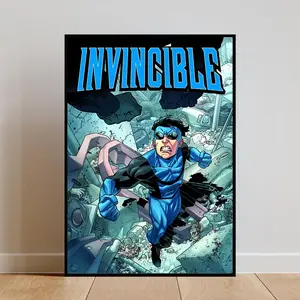 [Unframed] Series Invincible Series Poster HD Heavy-Duty Self-Adhesive Waterproof Wall Decor – Tool-Free Install, Durable & Reusable Conceals Wall Flaws | Elevates Home Style | Ideal for Living Rooms, Bathrooms & Kitchens