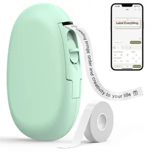 SUPVAN E10 Bluetooth Label Maker Machine with Tape, Continuous Waterproof Label, Versatile App with 35 Fonts and 1k+ Icons, Inkless Labeler for Home, Kitchen, School, Office Organization label printer stickermaker labelmachine thermallabelprinter