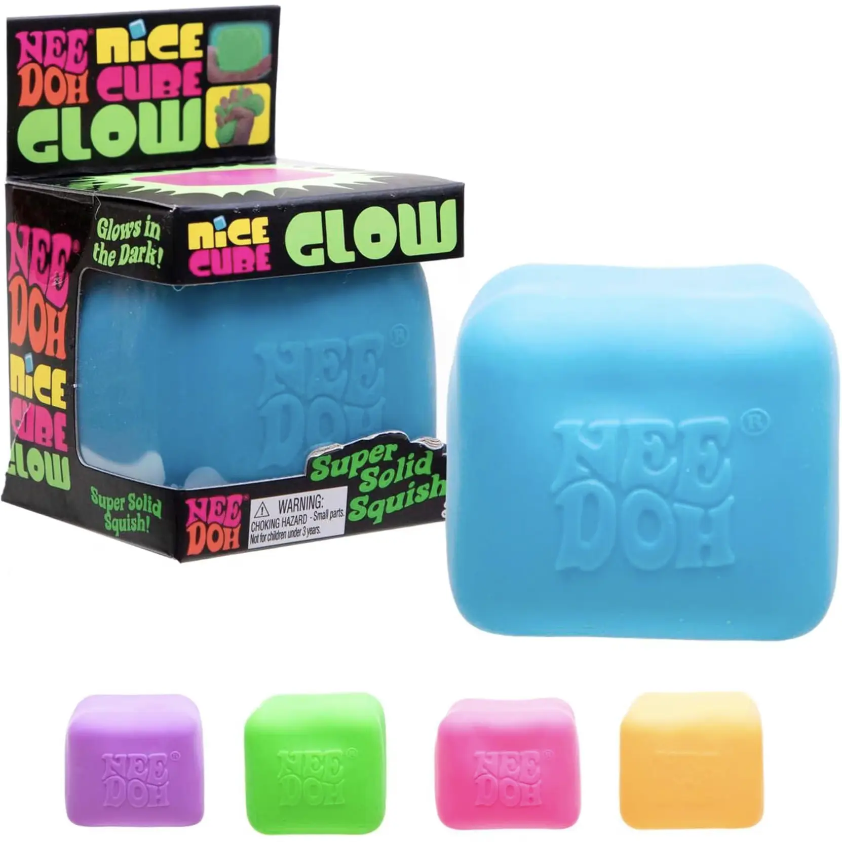 NeeDoh Nice Cube Glow 2.25" - Collectible