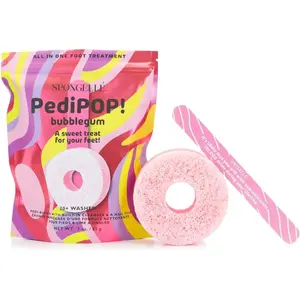 Bubblegum PediPOP! Pedi Buffer & Nail File | All-in-One Pedicure Treatment | Exfoliates, Softens & Cleanses | 30+ Washes | Vegan & Cruelty-Free