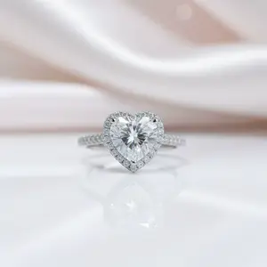 2ct Heart Cut D Color Diamond Option Romantic Engagement Ring