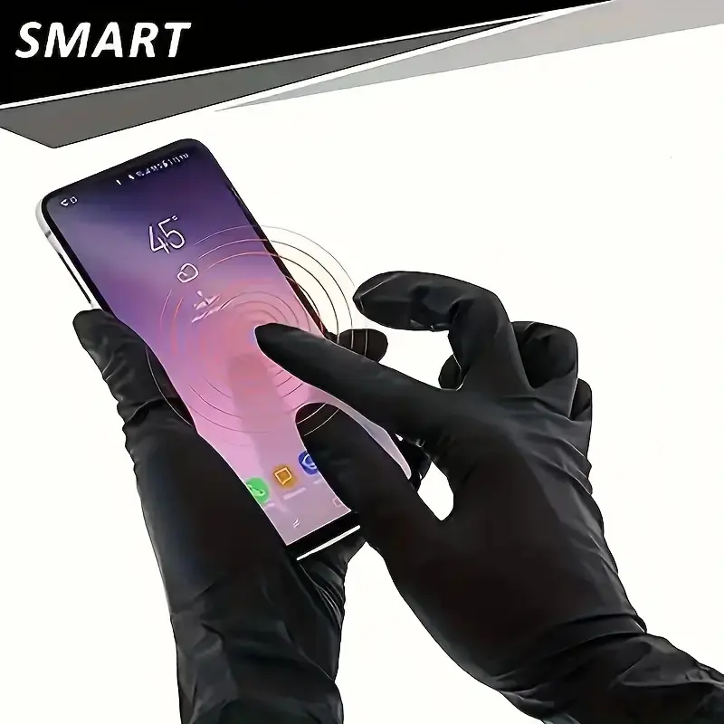 Nitrile Gloves, Disposable Latex-Free Kitchen Cleaning Gloves, Multi Purpose Glove, Universal Left Right Hand Use, Indoor Outdoor Household Clean, Cleaning Supplies
