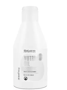 Salerm Cosmetics Nutri Oil Botanic Elixir - Plex Fiber Protect Hair Oil, 10.1oz Haircare Treatment with Vitamins for Lightening, Smooth Hair