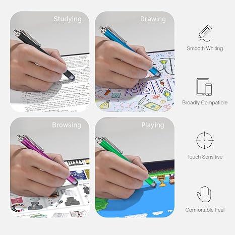 Stylus Pens for Touch Screens, Abiarst High Precision Universal Stylus for iPad iPhone Tablets Samsung Galaxy All Capacitive Touch Screens (10-Pack)