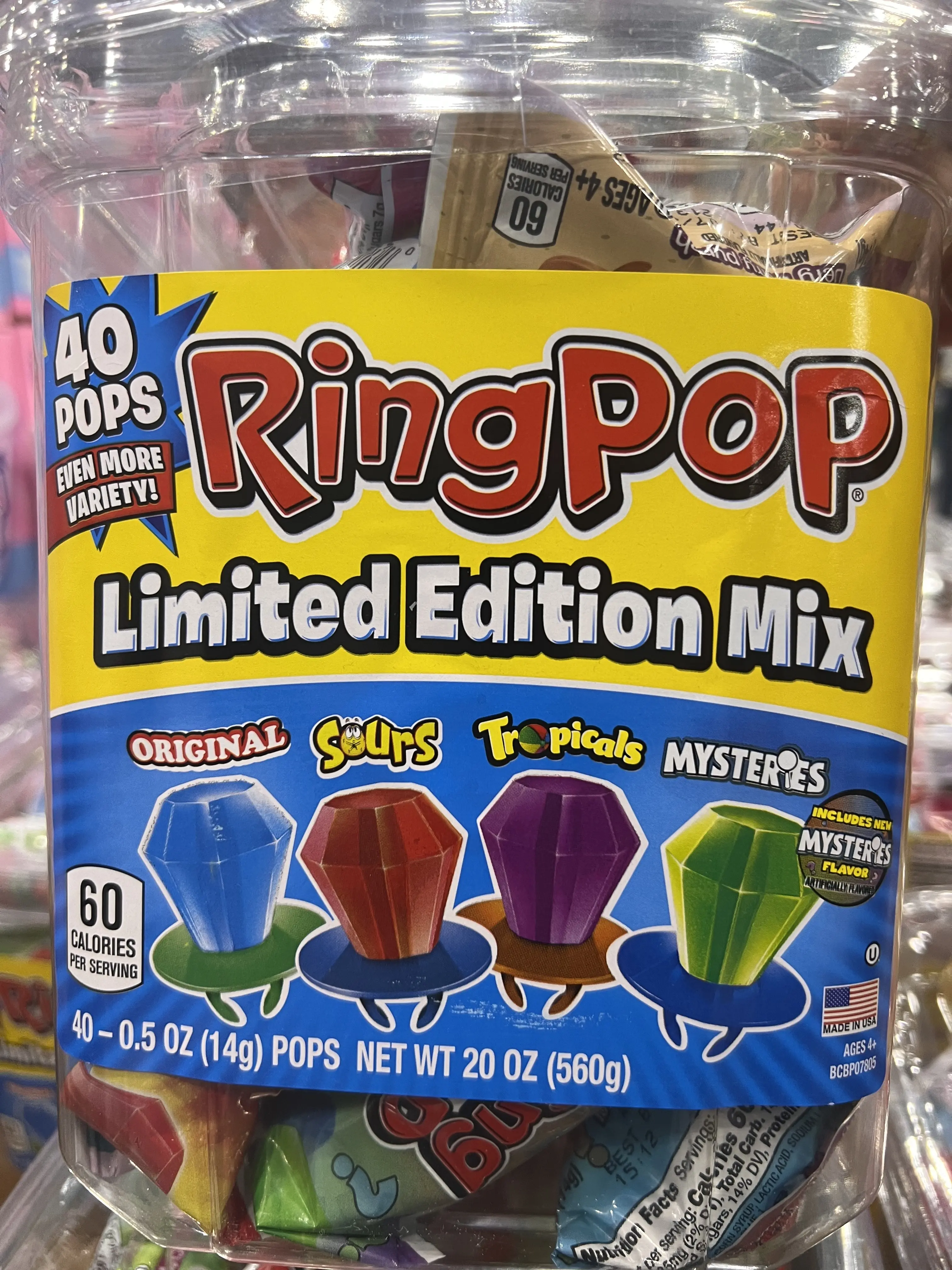 Ring Pop Ring Candies Limited Edition Mix Even More Variety 40 Pops