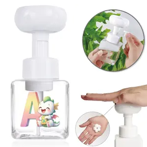 Refillable Flower Shaped Foaming Liquid Bottle, Portable Bathroom Body Wash & Shampoo Dispenser, Pressurized Soap Dispenser, Outdoor Use