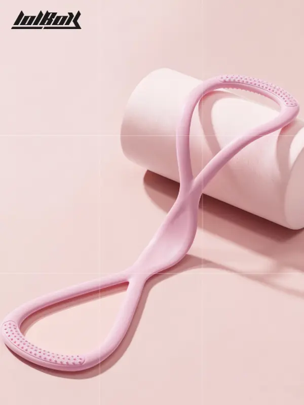 Unisex Figure 8 Latex Tube Resistance Band with Foam Grips, Compact 8-Word Elastic Exercise Tool for Arms, Chest, Back Muscle Training, Yoga Gym Workout Pulling Rope Chest Expander (One-Size), Pull Rope