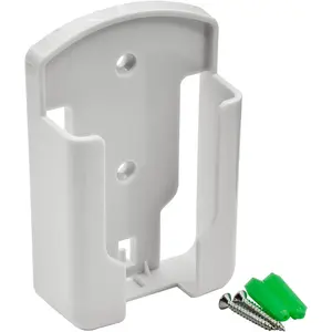 1PCS Remote Control Bracket White Self-Adhesive Media Storage Box Wall Remote Control Holder with Mounting Screws for Air Conditioning Controller (White)