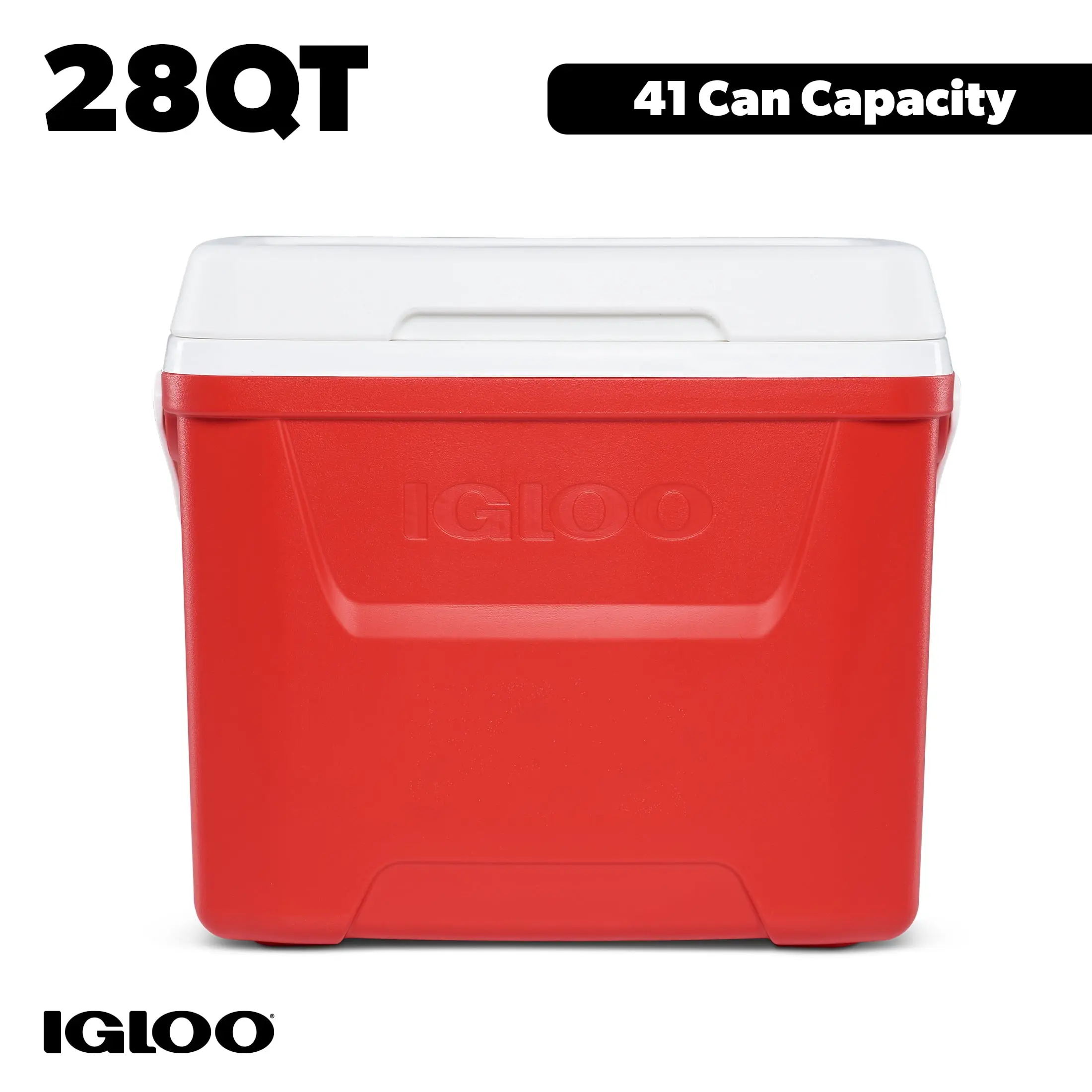 Igloo 28 QT Laguna Hard-Sided Ice Chest Cooler, Red